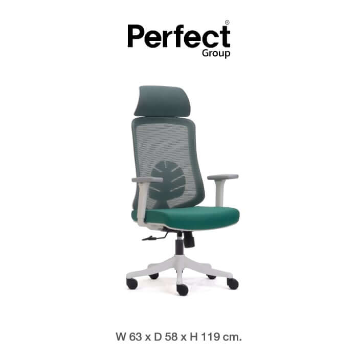 เก้าอี้ทำงานเพื่อสุขภาพ Perfect LEAF SERIES รุ่น POF-A089 สีเขียว